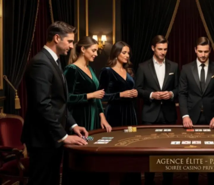 Équipe de croupiers professionnels Topavis France lors d'un événement privé